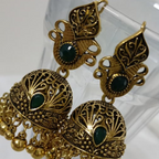 𝐀𝐧𝐭𝐢𝐪𝐮𝐞 𝐆𝐨𝐥𝐝 & 𝐒𝐥𝐢𝐯𝐞𝐫𝐏𝐞𝐚𝐜𝐨𝐜𝐤 𝐉𝐡𝐮𝐦𝐤𝐚 𝐄𝐚𝐫𝐫𝐢𝐧𝐠𝐬 𝐰𝐢𝐭𝐡 𝐆𝐫𝐞𝐞𝐧 𝐒𝐭𝐨𝐧𝐞 & 𝐆𝐡𝐮𝐧𝐠𝐫𝐨𝐨 𝐁𝐞𝐚𝐝𝐬