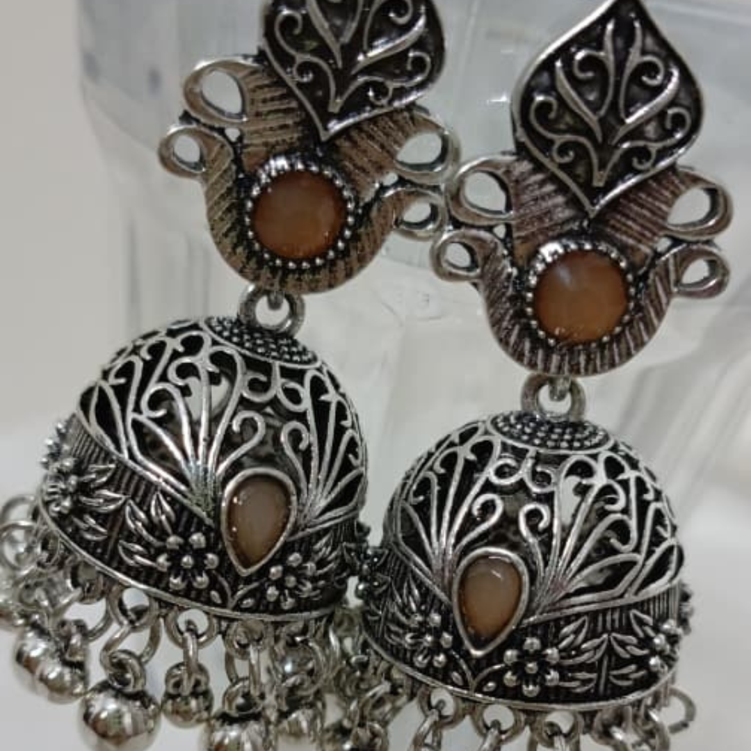 𝐀𝐧𝐭𝐢𝐪𝐮𝐞 𝐆𝐨𝐥𝐝 & 𝐒𝐥𝐢𝐯𝐞𝐫𝐏𝐞𝐚𝐜𝐨𝐜𝐤 𝐉𝐡𝐮𝐦𝐤𝐚 𝐄𝐚𝐫𝐫𝐢𝐧𝐠𝐬 𝐰𝐢𝐭𝐡 𝐆𝐫𝐞𝐞𝐧 𝐒𝐭𝐨𝐧𝐞 & 𝐆𝐡𝐮𝐧𝐠𝐫𝐨𝐨 𝐁𝐞𝐚𝐝𝐬