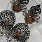 𝐀𝐧𝐭𝐢𝐪𝐮𝐞 𝐆𝐨𝐥𝐝 & 𝐒𝐥𝐢𝐯𝐞𝐫𝐏𝐞𝐚𝐜𝐨𝐜𝐤 𝐉𝐡𝐮𝐦𝐤𝐚 𝐄𝐚𝐫𝐫𝐢𝐧𝐠𝐬 𝐰𝐢𝐭𝐡 𝐆𝐫𝐞𝐞𝐧 𝐒𝐭𝐨𝐧𝐞 & 𝐆𝐡𝐮𝐧𝐠𝐫𝐨𝐨 𝐁𝐞𝐚𝐝𝐬